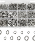 Must-Have 530 Pcs Spring Lock Washer Set With Metric And SAE Sizes M3 To M10 And 1/4 To 3/8 Stainless Steel 304