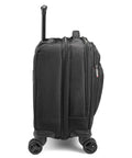 Side view of Xenon 3.0 Spinner Mobile Office Black Carry On with Four Multidirectional Wheels, 1680 Denier Ballistic Polyester Material