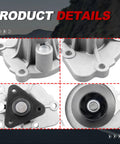Straight Shot Engine Water Pump With Durable Seal Gasket Easy Swap For Chrysler Dodge Jeep Mitsubishi Rigs AW6038 1207180 detailed view of pump body and seals.