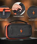 Universal Multimeter Case Gear For Electrical Tools Keeps Pro Grade MM300 MM325 And Similar Models Neatly Stored With Voltage Testers Outlet Testers Wire Strippers Leads And Batteries. The image displays a durable black and orange hard-shell EVA case with a smooth zipper and comfortable handle, measuring 9.05 by 3.93 by 4.72 inches.