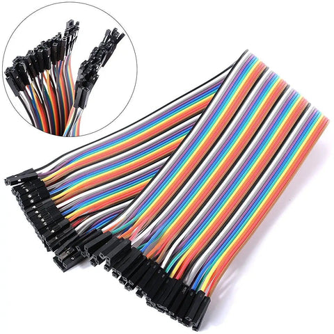 Colorful 120 Pcs Breadboard Jumper Wires Kit With Male And Female Connectors 2.54mm Pitch 20cm Length For DIY Prototyping