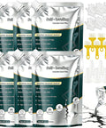 Tough As Nails Concrete Crack Filler And Asphalt Driveway Sealer Six Pack featuring self leveling pouches, nozzles, and tools.