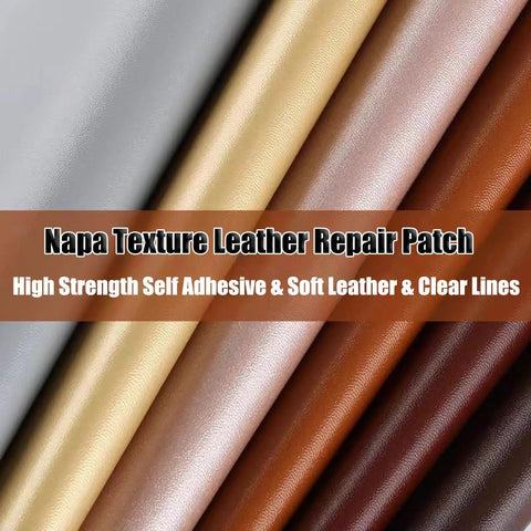 Texture Leather Repair Patch Kit For Car Seats, Sofas, Boats, Chairs And Handbags, Easy No Sweat Quick Fix For Leather Rips
