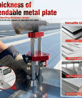 Sheet Metal Roller Pro Grade 1-Station Bender for Iron Aluminum Copper Stainless Steel, used on roofing panel, thickness range display