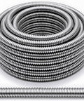 Coiled 1.25 Inch By 50 Foot Galvanized Steel Flexible Conduit For Outdoor Electrical Wiring Heavy Duty Weatherproof Greenfield