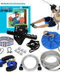 Backyard Zip Line Kit For Kids And Adults Up To 450 Lbs 150 Ft Outdoor Zipline With Rustproof Cable Removable Trolley