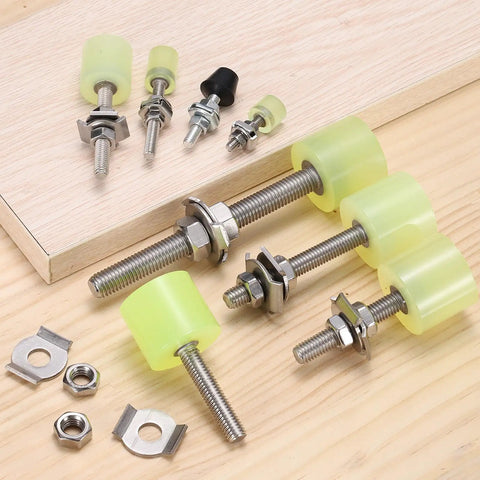 Two Pack Rubber Head Toggle Clamps 85mm M8 Stainless Steel 304 For Boxes Cabinets Doors Heavy Duty Quick Clamp Set With 4 Screws And Washers Included Industrial Grade Easy Install, with screws and washers