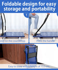 Foldable Push Cart Dolly With 360 Degree Swivel Silent Wheels in storage position, showing easy storage and portability features.