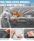 Cat on Crystal Clear Plastic Moving Chair Cover Bag For Storage And Transport Extra Large 65 X 42 X 34 Inch Waterproof