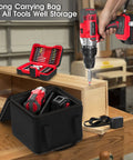 Using 20V Cordless Drill And Impact Driver Combo Kit With Half Inch Hammer Drill And Quarter Inch Impact Driver Dual Batteries