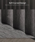 Close-up view of soft curved design detail on High Capacity Fluted Wooden Shoe Cabinet With Six Tier Hidden Footwear Storage For Entryway.