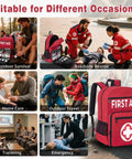 Fully Stocked All In One First Aid Kit Backpack With 400 Pieces Of Survival Gear For Car Travel Home And Camping Gauze Ice Packs Emergency Blanket Bandages Tourniquet First Aid Manual And More