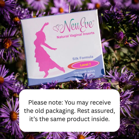 Silk Vaginal Moisturizer for Menopause Relief That Keeps You Comfy, Long-Lasting Hydration for Women Over 55 box in flowers
