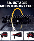 Adjustable mounting bracket for Heavy Duty Forklift Red Zone Laser Safety Projector with LED warning line beam, showcasing installation details.