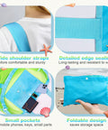 Oversized Mesh Beach Bag For Sand Toys And Pool Essentials 26 Inch Tote with wide straps, detailed edges, pockets, and foldable design
