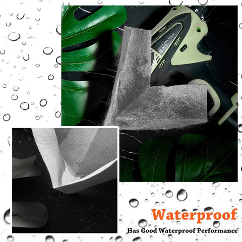 Close-up of 8 pack inside waterproofing corner shower membrane seamless polyethylene barrier for leakproof bathroom renovation.