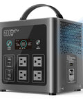 Keep All Your Gear Juiced During Your Latest Adventure With This Hella Reliable Portable Power Station Featuring 640Wh Capacity And 600W Output, showing output ports.