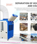 Badass Heavy Duty Spot Cooler 22178 BTU 220V Portable Air Conditioner with exhaust vent, ideal for workshops and warehouses.