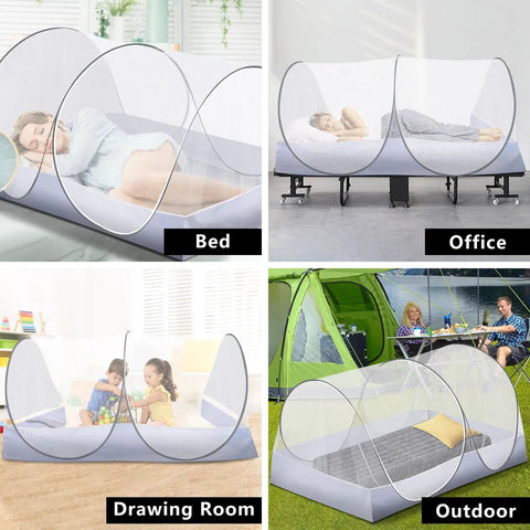 Extra Large Pop Up Mosquito Tent For Bed Camping And Travel Portable Foldable Net With Quick Setup Spacious Bug Shelter