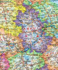 Mega Size China Map Wall Chart One To Six Million Scale Bilingual Chinese English Poster 1068 By 745 Millimeter showing provinces