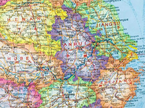 Mega Size China Map Wall Chart One To Six Million Scale Bilingual Chinese English Poster 1068 By 745 Millimeter showing provinces