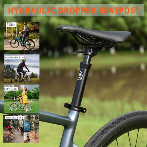 Dope Dropper Post Fits 27.2 30.4 30.9 31.6mm Diameters and 400mm Length with 125mm Travel, Lightweight Aluminum Seat Post