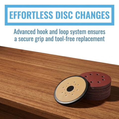 Replacement Sander Pad And 25 Sanding Discs Set For Orbital Sander Models BDERO600 BDERO100 with hook-and-loop system