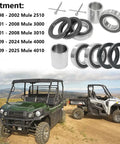 Front Axle Wheel Bearings And Seal Kit For Mule 2510 3000 3010 4000 4010 With Spacers Collar And Pin Cotter Kit