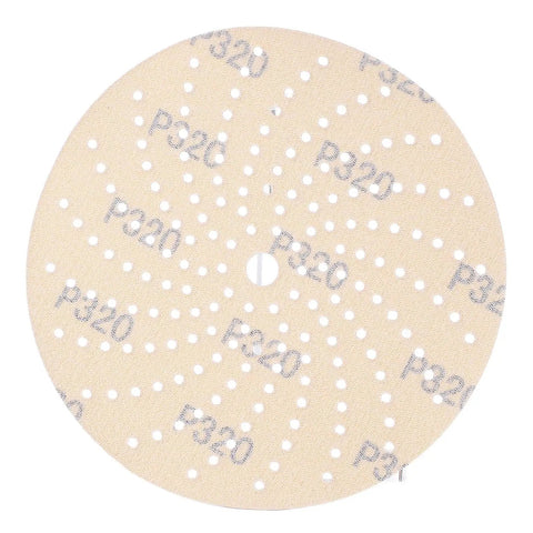 Ycauty 50 Pack Ceramic Sanding Discs For Wood Metal And Car With Hook Loop Fast Cut Porous Design Low Dust Super Durable For Any Tough Auto Job 6 inch round disc with holes and grit number P320.
