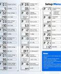 Smart Voltage Protector For 110V Homes Adjustable 1 To 63A Circuit Breaker setup menu with voltage and current settings.
