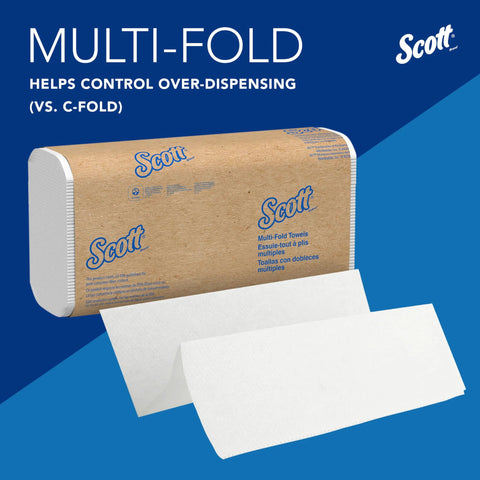 Scott Professional Universal Multifold Paper Towels, white, 9.2x9.4 in, compressed bulk case (4,000 sheets)