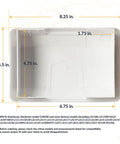 Door Chime Cover Only For Nutone Models White Fits CHM3D And Most Nutone Doorbell Units Upgrade Your Curb Appeal And Protects Your Chime From Dust And Damage, displaying dimensions in inches.