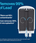 Replacement Water Filter For Faucet Mount Chrome Removes 99 Percent Of Lead Keeps Tap Water Fresh Sink Filtration System 3 Count
