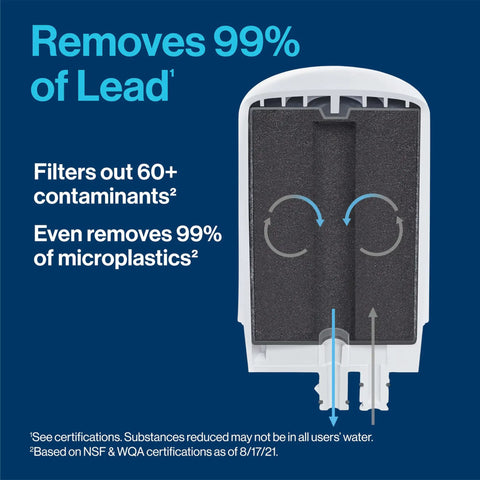 Replacement Water Filter For Faucet Mount Chrome Removes 99 Percent Of Lead Keeps Tap Water Fresh Sink Filtration System 3 Count
