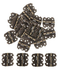Tiny But Mighty Butterfly Hinges With 90 Degree Folding Design Vintage Zinc Alloy 20 Piece Set Decorative Engraved Pattern