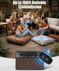 Group enjoying music with 5.8GHz Wireless Guitar System For Electric Guitars And Bass With Crystal Clear Audio outdoors