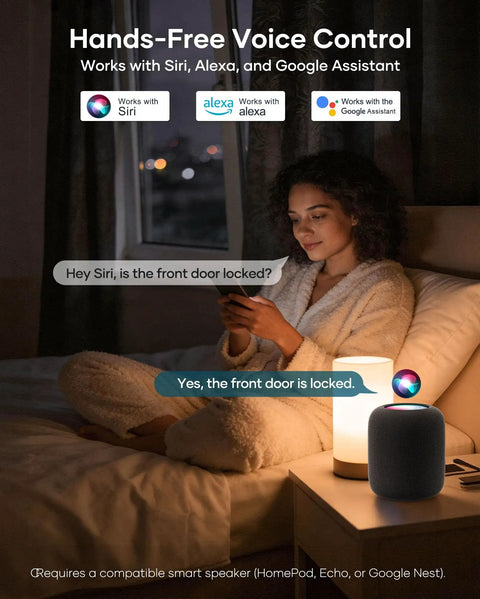 Seamless Front Door Smart Lock With Fingerprint Entry And Apple Home Key Compatibility. Enjoy No Sweat Wifi App Control For iPhone And Android Users. Rock Solid Home Security That Slips Right Over Your Existing Deadbolt Setup.