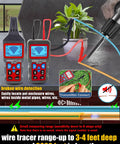 Image showing an Underground Cable Locator And All In One Wire Tracker Tool with Circuit Tracer and Pipe Detector, displaying its interface.