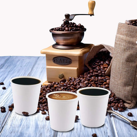 4 oz mini coffee cups 4 Oz Espresso Shot Cups Set 300 Pack White Mini