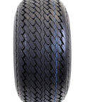 Front view of 4 Pack 8 Inch Black Golf Cart Tire And Wheel Set 18x8.5-8 DOT 4 Ply Wanda Tire Fits EZGO Club Car Cushman Yamaha Ready To Install
