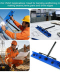 15.25 Inch Sheet Metal Hemming And Bending Tool For Roofing Panels displayed in various professional settings