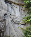 Farmhouse Shower Curtain With Green Ivy Leaves And Gray Wood Plank Look And Country Cabin Vibe Durable Polyester