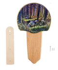 Solid Oak Turkey Display Kit With Gobblers Lane Image, Wall Mounted Beard And Fan Display For North American Turkeys, 15x8x1.63 Inches