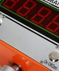 Close-up of Heavy Duty Digital Crane Scale With Bright LED Screen And Two Pound Increments Spanning Six Thousand Lbs Capacity buttons and display.