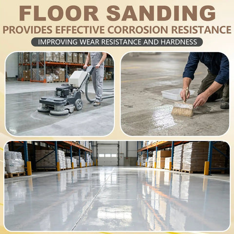 Heavy Duty Penetrating Concrete Sealer And Hardener For Garage Driveways And Basements used during floor sanding for better surface durability.