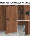 Ultimate Shed Door Latch and Lock Kit with Heavy-Duty 5-1/2 Inch Stem T-Handle installed on wooden door