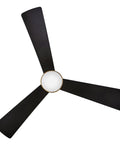 44 Inch Indoor Outdoor LED Smart Ceiling Fan With Remote Control, Scandinavian Style 3 Blade Propeller, Damp Rated, top view