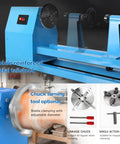 Kickstart Your Woodworking Game With This Smooth Mini Lathe Machine! Featuring 380W Power, 4-Speed Adjustments, mobile metal tailstock.