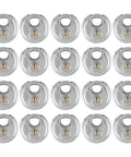 20 Pack Disc Padlocks Keyed Alike 2 3/4 Inch Wide Stainless Steel 304 Locks Waterproof Rustproof Outdoor Storage Gate Shed Fence