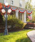 Patriotic Pleated Fan Flags Set, 6 Pcs, 3 By 1.5 Feet American Buntings Banner With Stars And Stripes for outdoor house decor